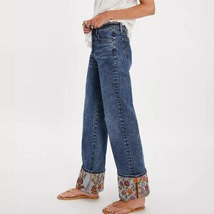 NEW DRIFTWOOD JEANS Charlee Cuffed Oshibana Jeans in denim for women 1225 8t4